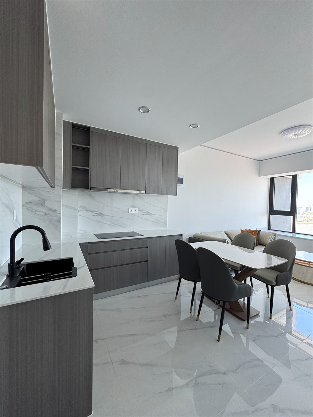 Modern Furnished One Bedroom Residence interior at The Pinnacle Residence in Phnom Penh
