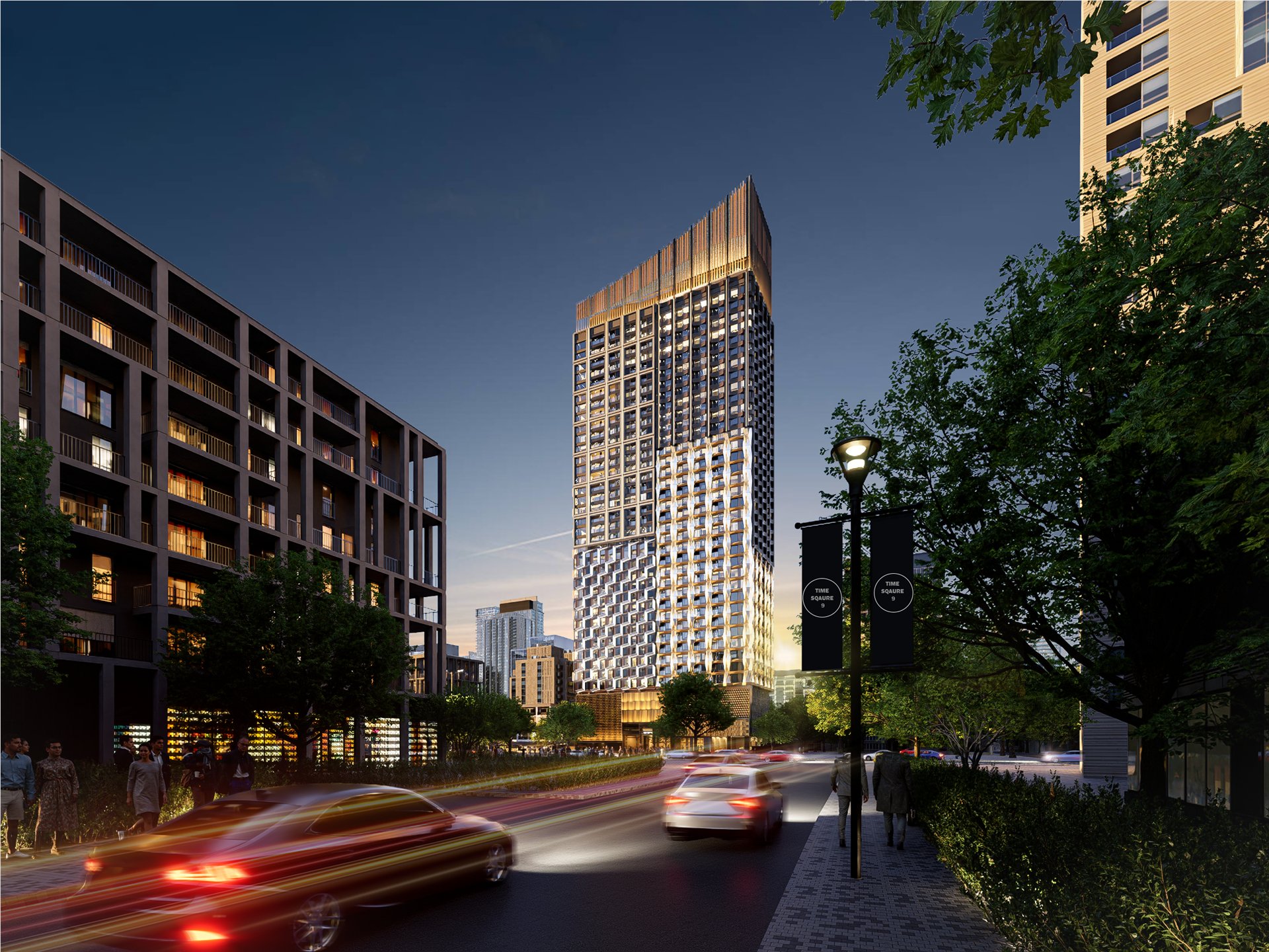 Time Square 9 exterior artist impression in Boeung Keng Kang 1 Phnom Penh